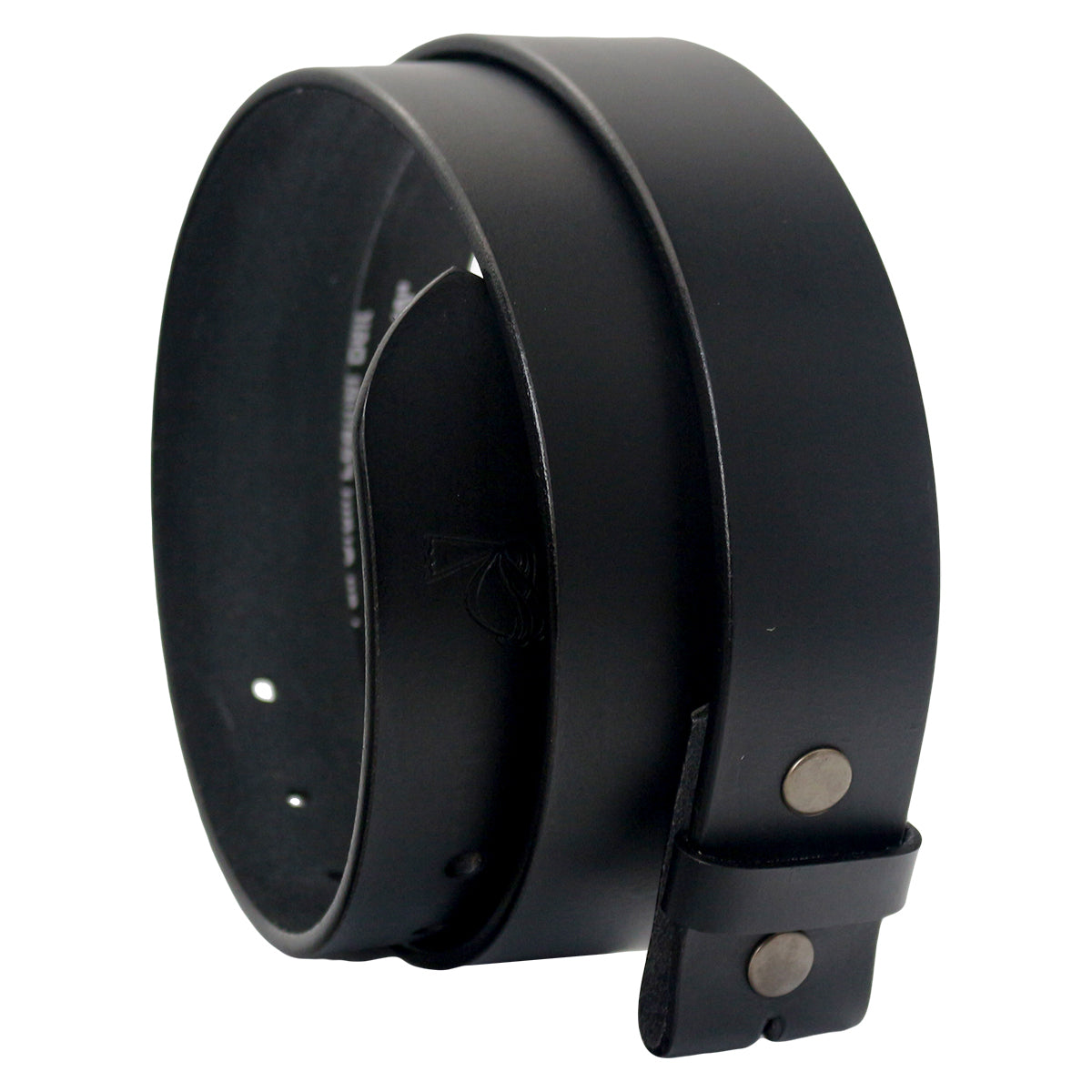 QHA Mens Real Leather Snap on Belt Strap Without Buckle Top Grain Cowhide Q45