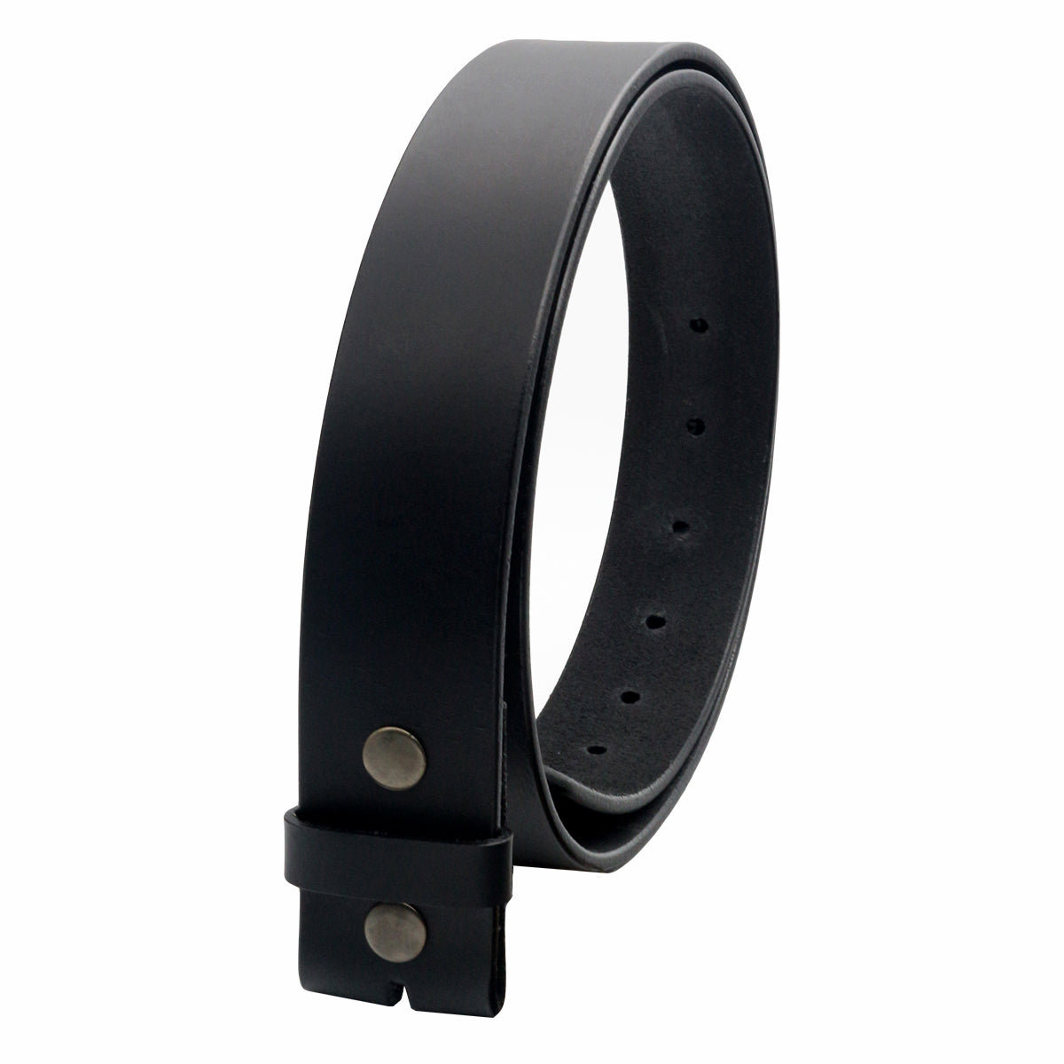 QHA Mens Real Leather Snap on Belt Strap Without Buckle Top Grain Cowhide Q45