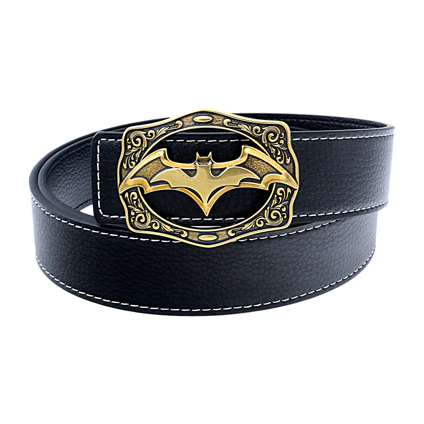 QHA Mens Genuine Leather Belt Superhero Jeans Trouser Waist 30–40 Q49