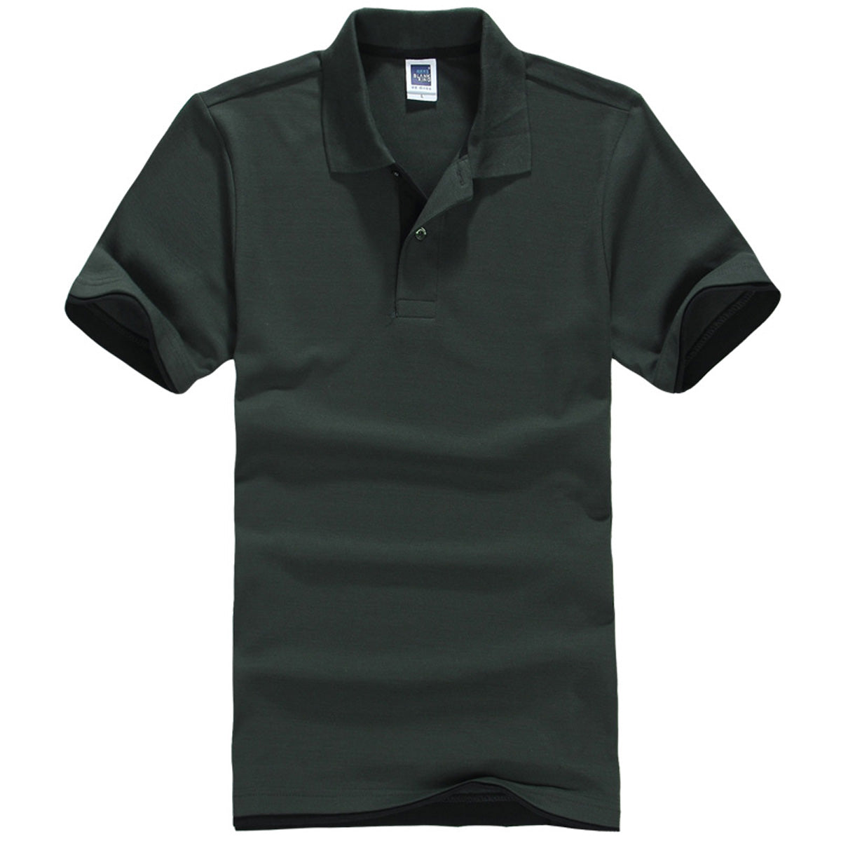 Polo QHA à manches courtes en coton piqué pour homme, vert/noir