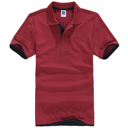 QHA Men's Unisex Piqué Polo Shirt Cotton Blend Contrast Collar 11 Colours S–2XL