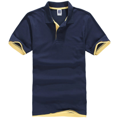 QHA Men's Unisex Piqué Polo Shirt Cotton Blend Contrast Collar 11 Colours S–2XL