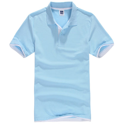 QHA Men's Unisex Piqué Polo Shirt Cotton Blend Contrast Collar 11 Colours S–2XL