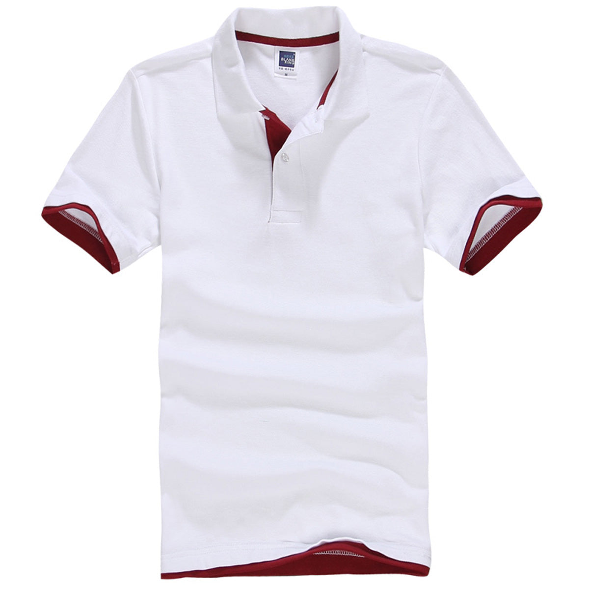 Polo QHA à manches courtes en coton piqué pour homme, blanc/marron