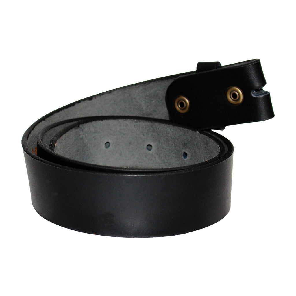 QHA 38mm Unisex Full Grain Leather Belt Strap, Replacement, Snap On, Q45