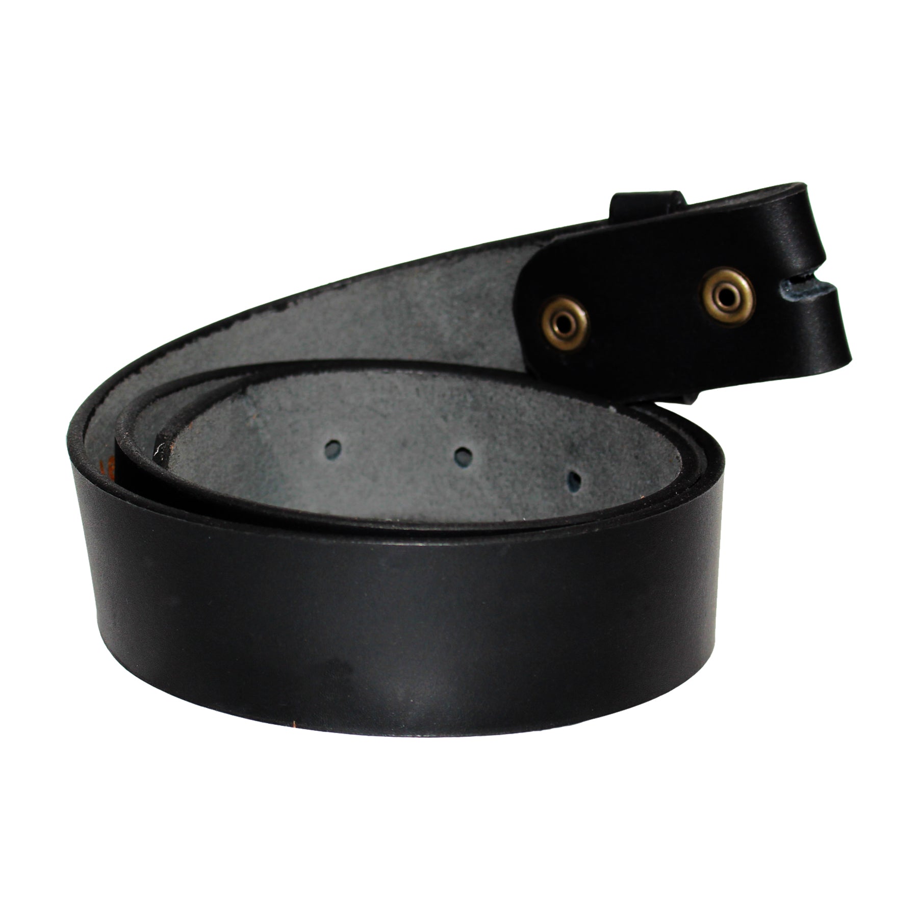 QHA 38mm Unisex Full Grain Leather Belt Strap, Replacement, Snap On, Q45