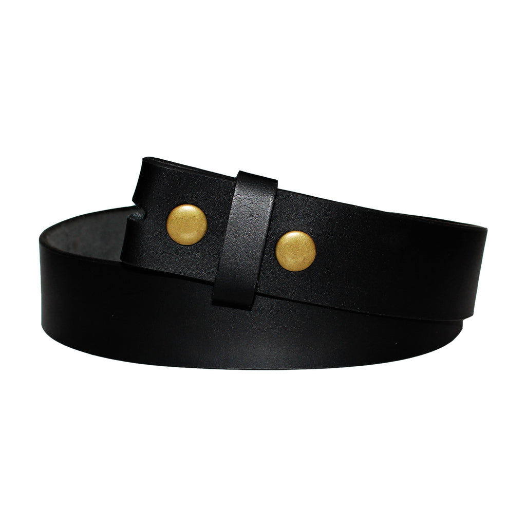 QHA 38mm Unisex Full Grain Leather Belt Strap, Replacement, Snap On, Q45