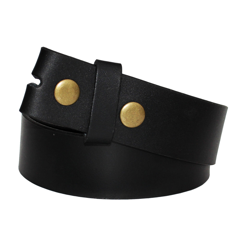 QHA 38mm Unisex Full Grain Leather Belt Strap, Replacement, Snap On, Q45