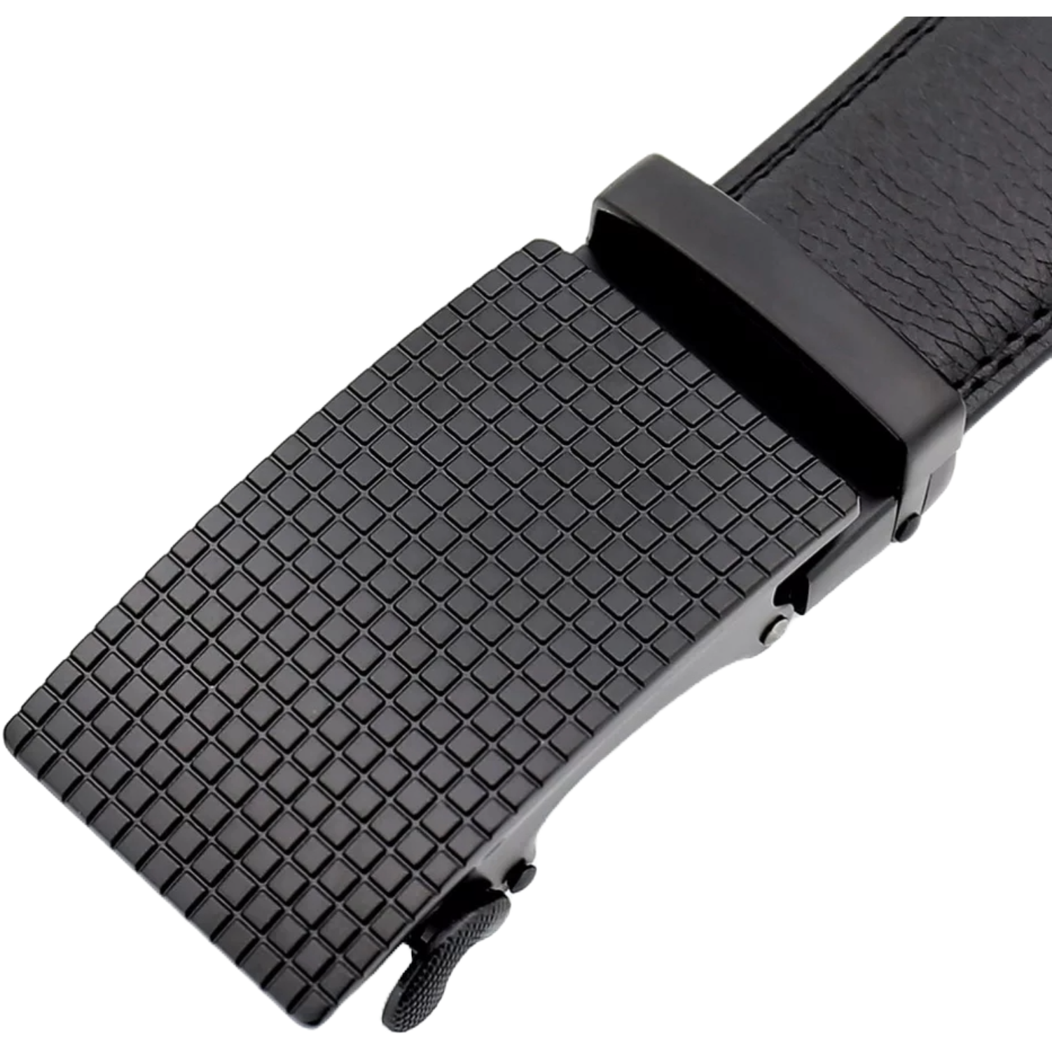 QHA Mens Ratchet Leather Belt Automatic Buckle 35mm Wide Q54