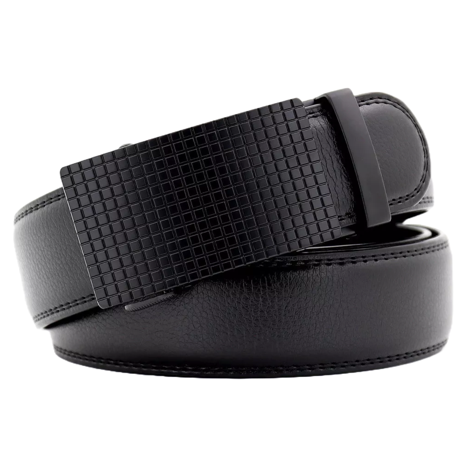 QHA Mens Ratchet Leather Belt Automatic Buckle 35mm Wide Q54