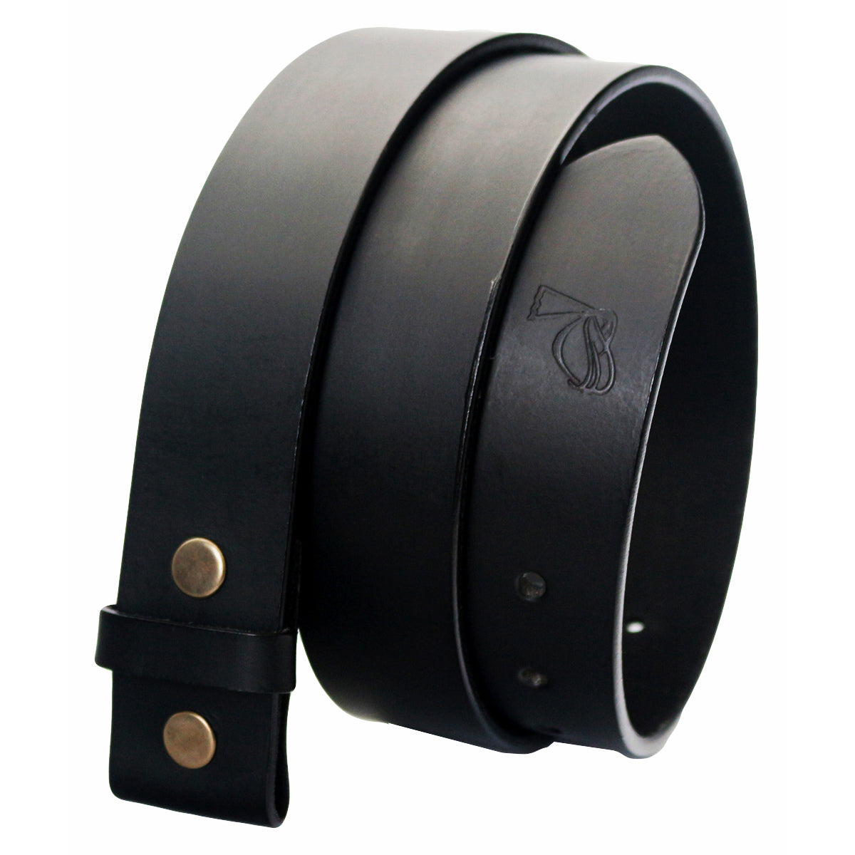 QHA Mens Snap on Leather Belt for Men Full Grain Belt Strap No Buckle Q77