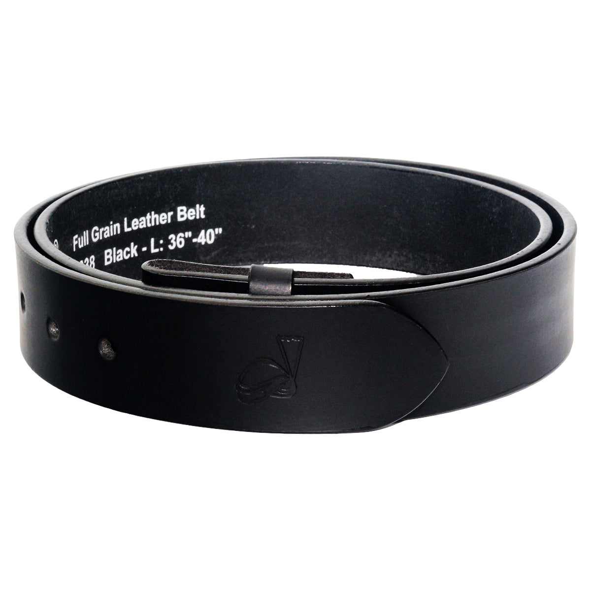 QHA Mens Snap on Leather Belt for Men Full Grain Belt Strap No Buckle Q77