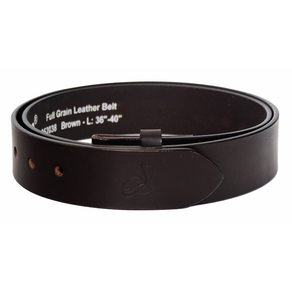 QHA Mens Snap on Leather Belt for Men Full Grain Belt Strap No Buckle Q77