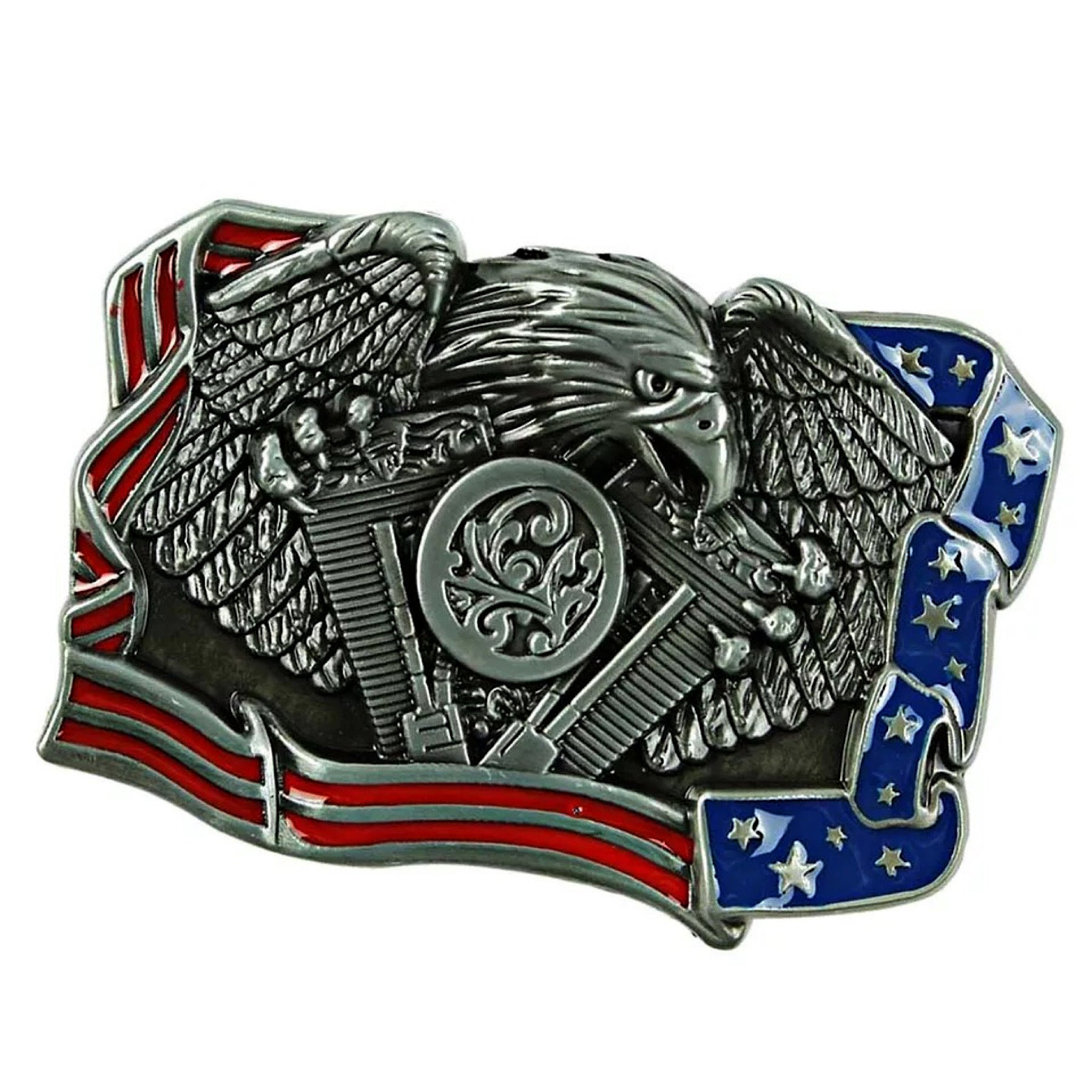 QHA Mens Cowboy Belt Buckle Replacement for 38mm Wide Snap On Belts Gift Q97A