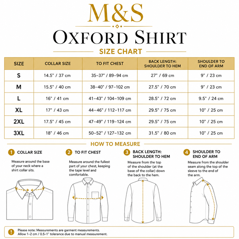 M&S Mens White Pure Cotton Oxford Shirt Short Sleeve Regular Fit S-3XL - QHA UK