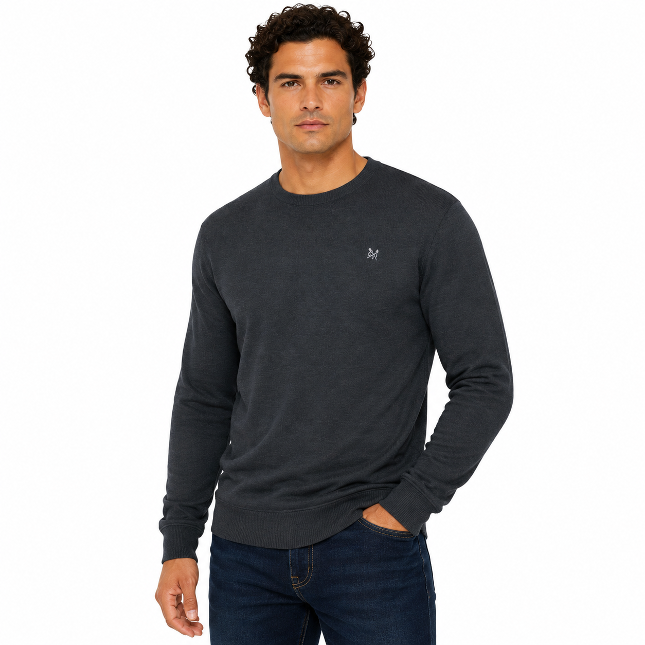 Crew Clothing Mens Cotton Crew Neck Jumper Random Colour XS-3XL RRP £55 - QHA UK