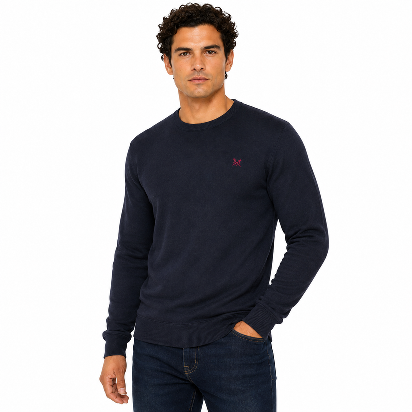 Crew Clothing Mens Cotton Crew Neck Jumper Random Colour XS-3XL RRP £55 - QHA UK