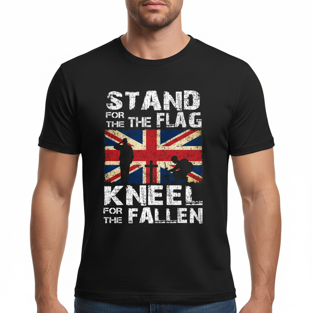 Stand for the Flag Kneel for the Fallen Men's T-Shirt