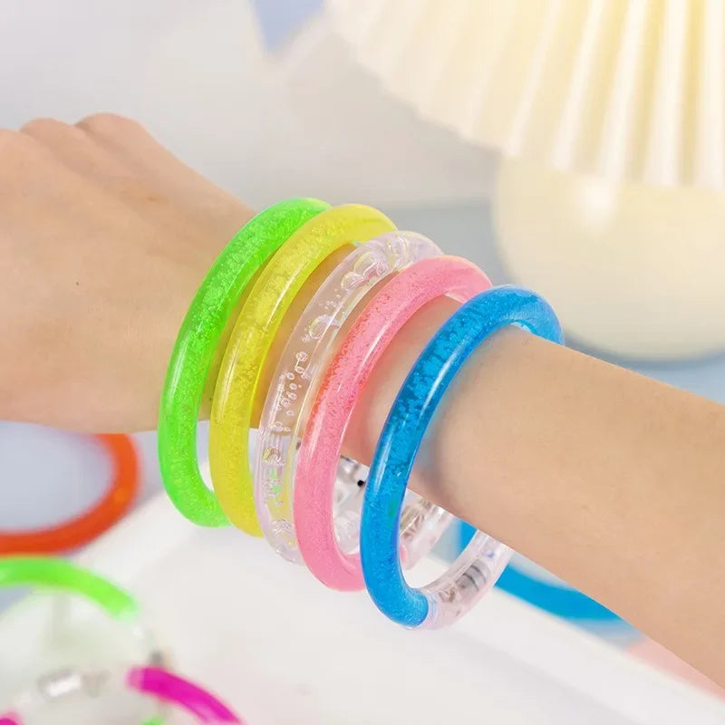 1–100PCS LED Glow Bracelets – Light-Up Bands for Halloween, Concerts, Parties & Holiday Decorations