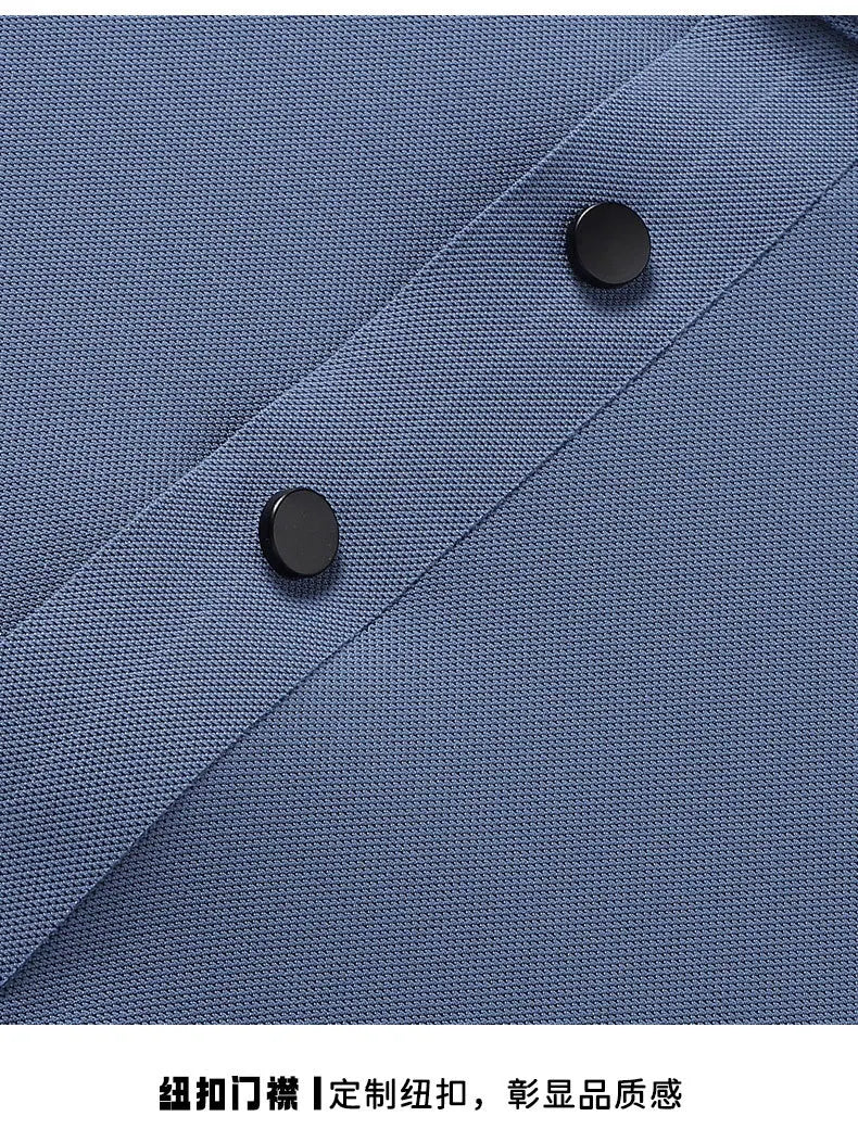 Seamless High-end Polo Shirt for Men's Business Thin Half Sleeved Solid Lapel Short Sleeved Men's Shirt Polo Shirt - QHA UK