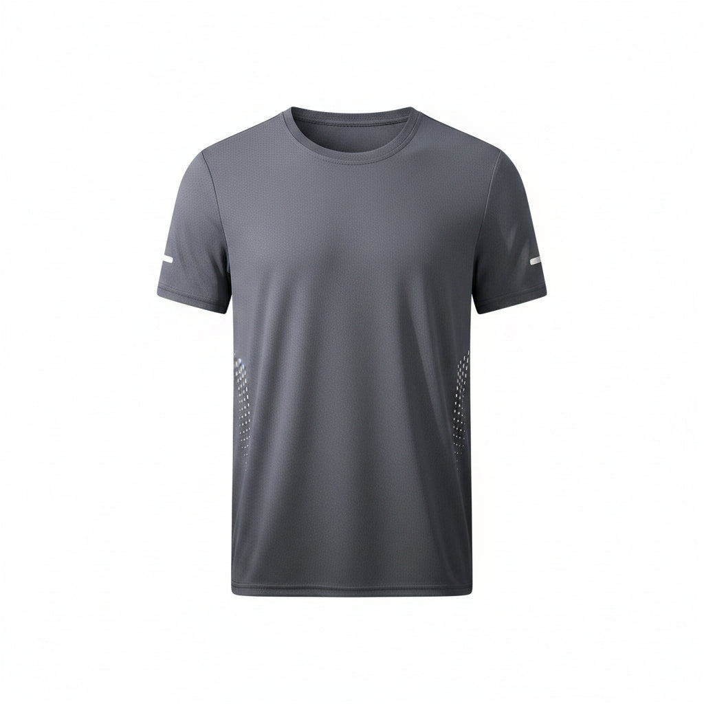 Mens Quick Dry Hiking T-Shirt Breathable Summer Sports Tee Polyester Gym