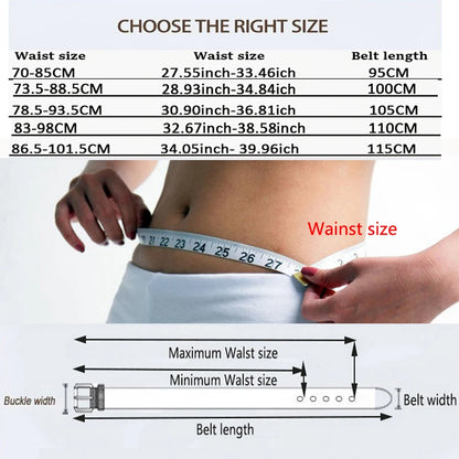 Womens Genuine Leather Belt Slim Casual Jeans Dress Belt 28mm Black Brown LB005 - QHA UK