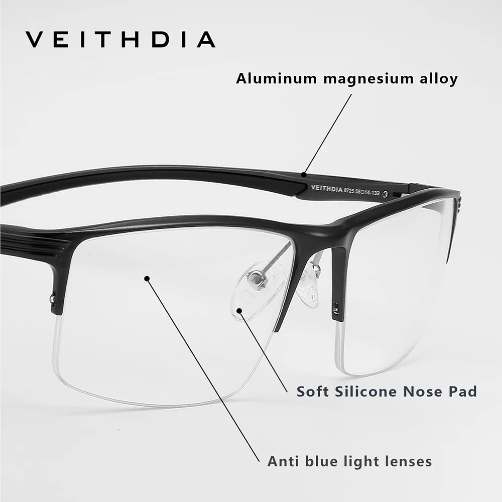 VEITHDIA Mens Anti Blue Light Computer Glasses | Unisex Vintage Frame