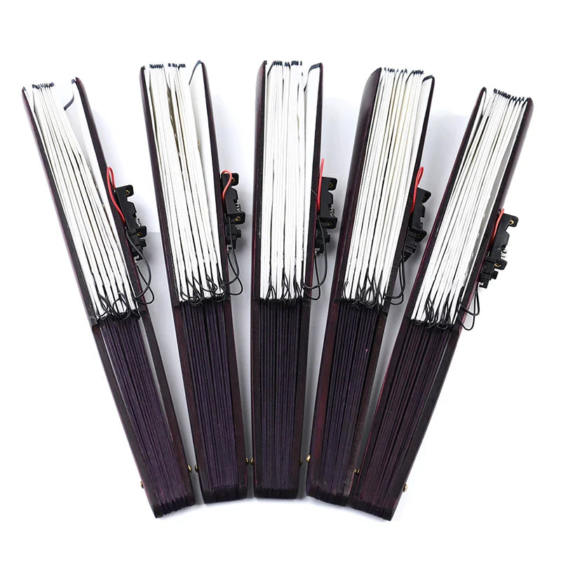 LED Light-Up Foldable Hand Fan – Glowing Neon Bamboo Fan for Dance, Concerts, & Performance Props