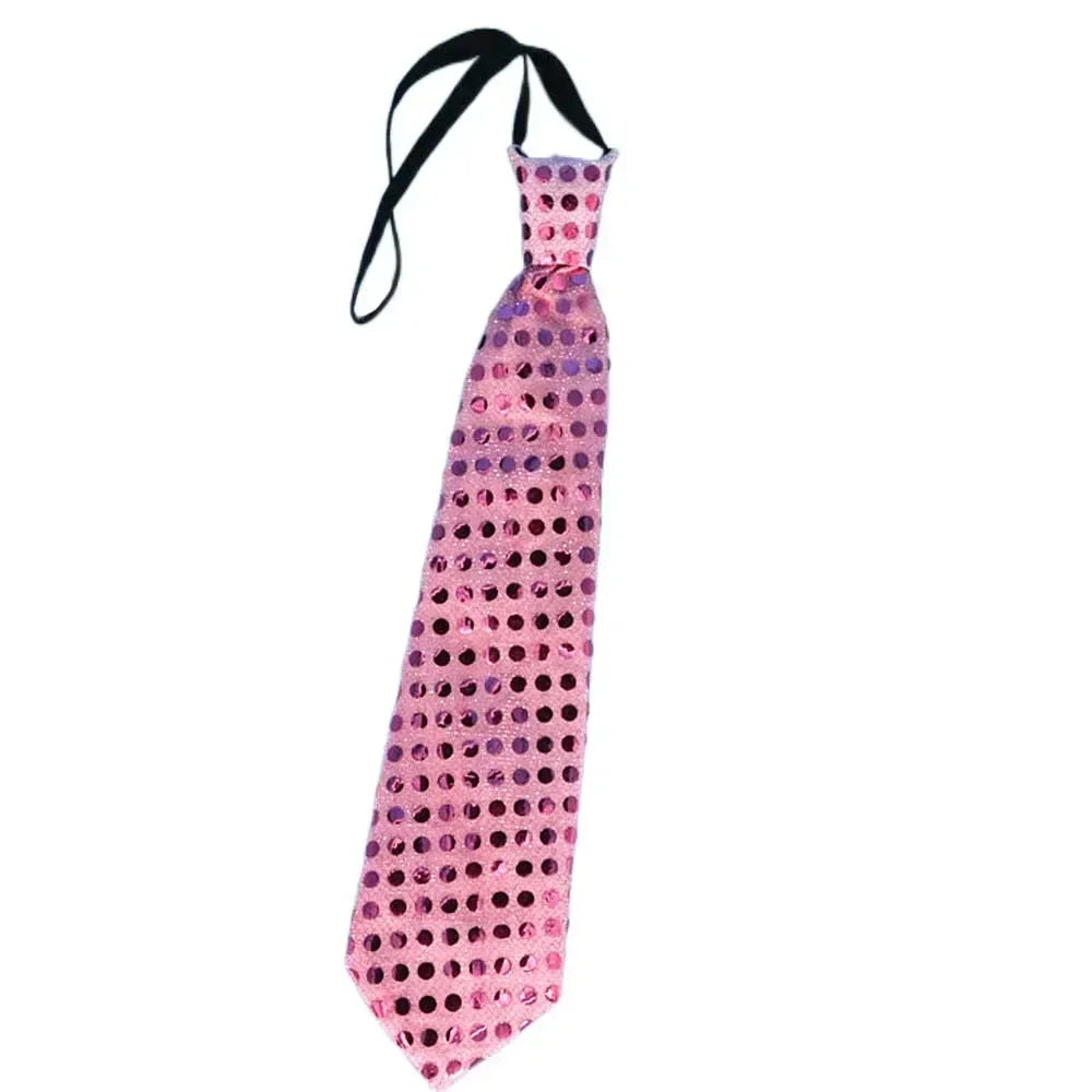 LED Sequin Fedora Hat & Glowing Necktie Set – Light-Up Festival & Party Accessories for Kids & Adults