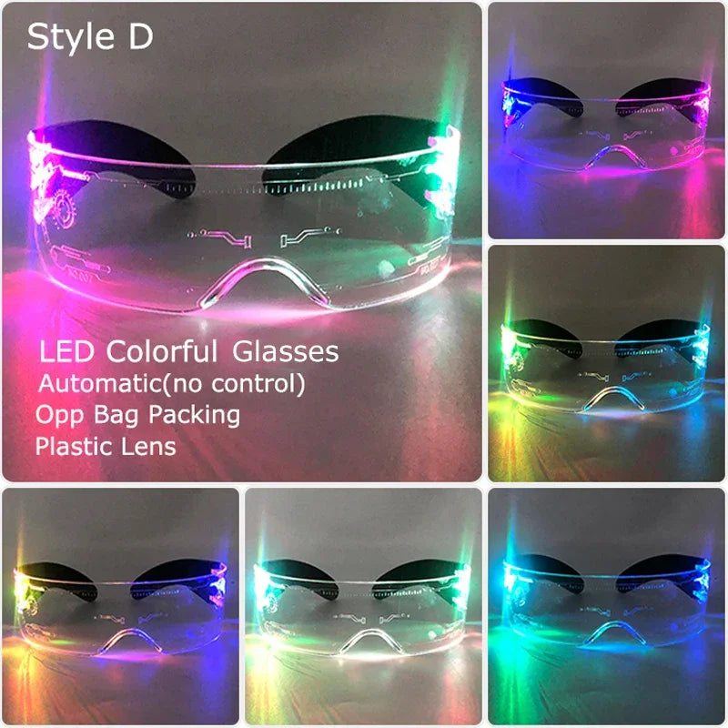 LED Light-Up Party Glasses – Acrylic Luminous Shades for Festivals, KTV, Bar & Stage Performances | Unisex for Adults & Kids