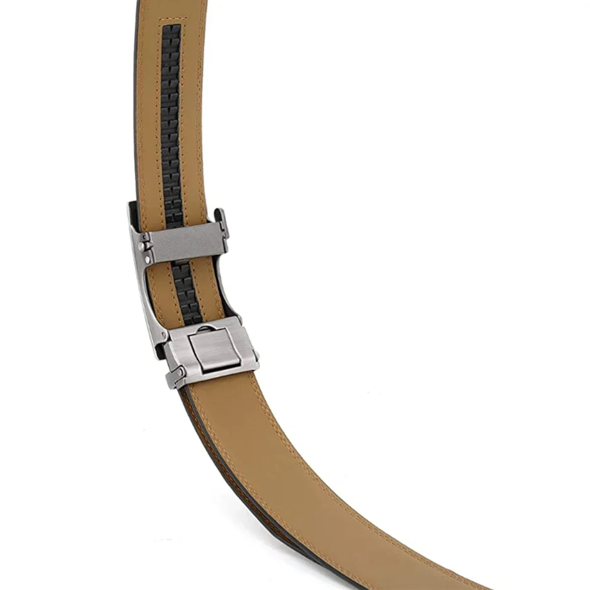 Mens Genuine Leather PU Belt Strap No Buckle 35mm Auto Black Brown