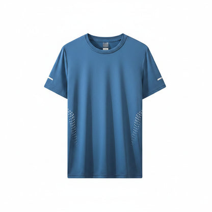 Mens Quick Dry Hiking T-Shirt Breathable Summer Sports Tee Polyester Gym