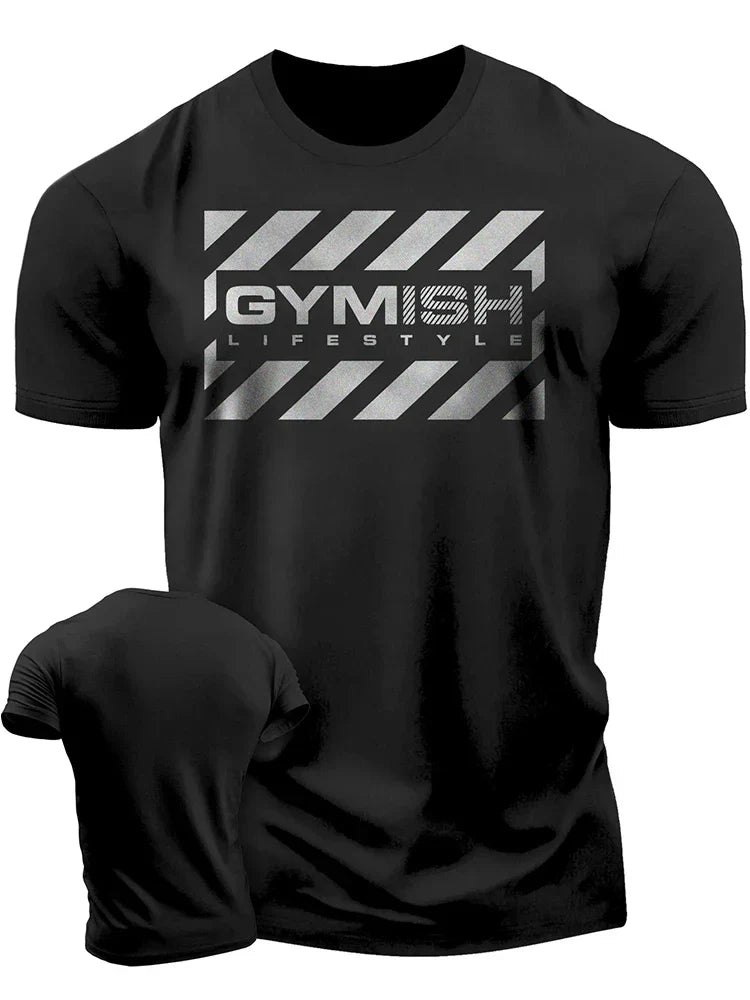 3D printed men's short sleeved T-shirt for comprehensive exercise, fun and fitness Hardcore new handsome and trendy short sleeve