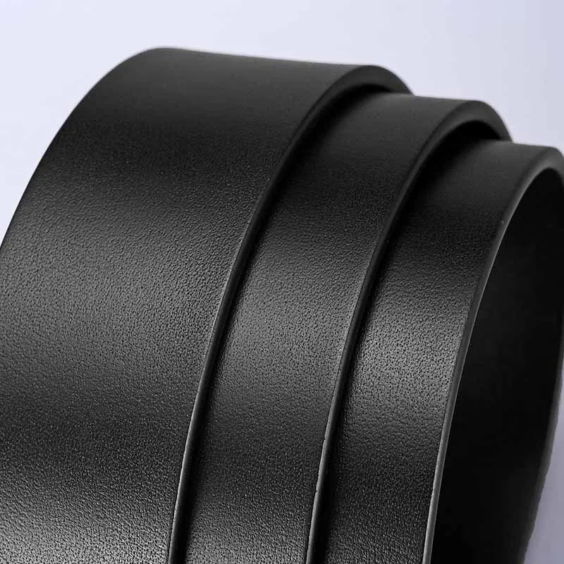 Men's Plus Size Faux Leather Belt Alloy Pin Buckle 3.3cm Black 120–140cm