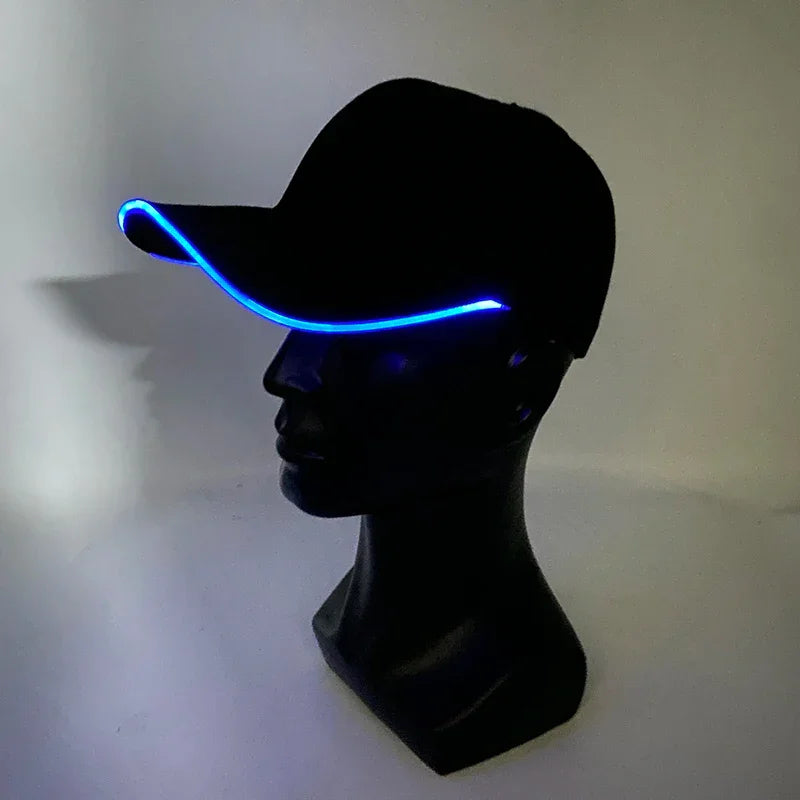 LED Light-Up Baseball Cap – Adjustable Glowing Hat for Parties, Night Runs & More!