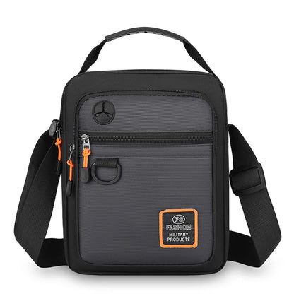 Men's Mini Oxford Messenger Bag with Zipper Closure and Polyester Lining