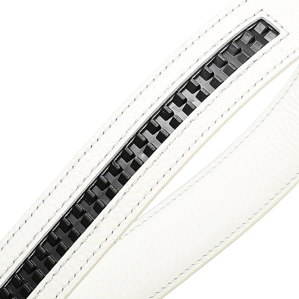 Men's Leather Belt Strap Without Buckle — Slim 3cm Cowhide Replacement Strap