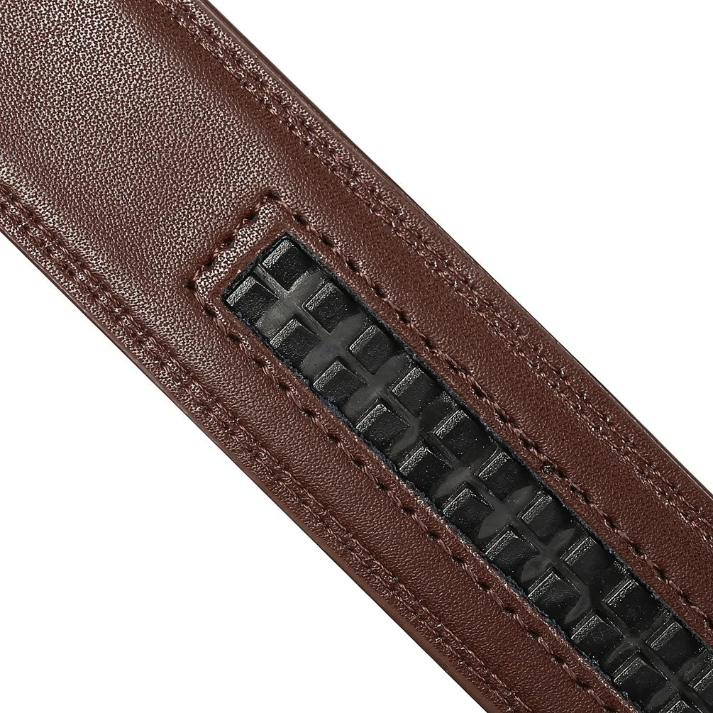 Unisex Thin Leather Belt Strap Without Buckle 3.1cm 110–130cm