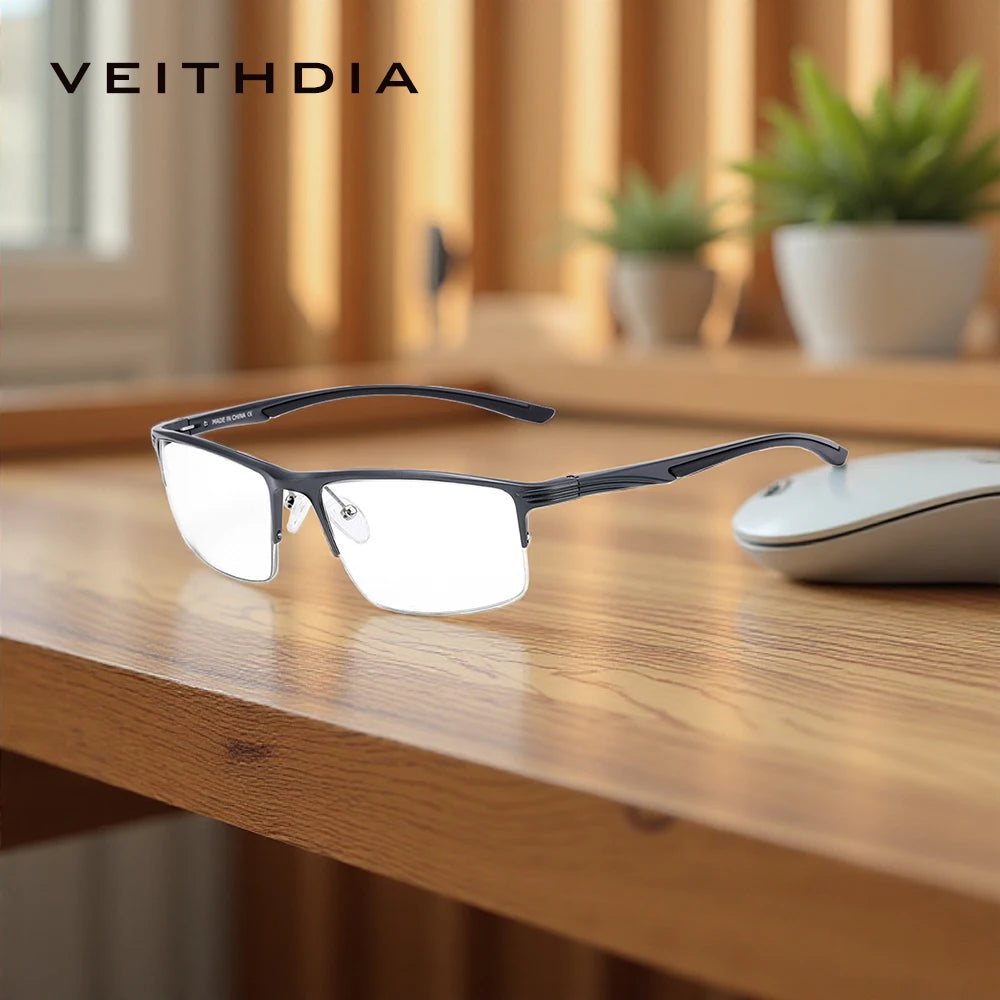 VEITHDIA Mens Anti Blue Light Computer Glasses | Unisex Vintage Frame