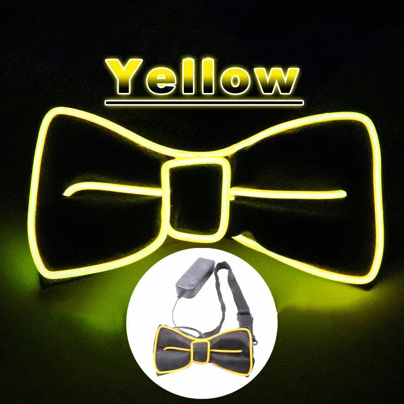 Light-Up LED Suspenders & Bow Tie Set – Adjustable Glowing Party Braces for Kids & Adults