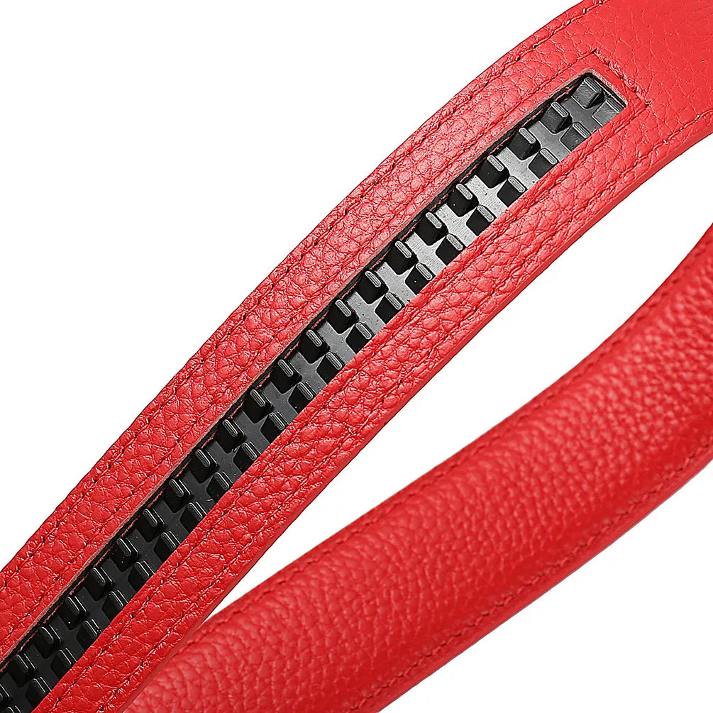 Men's Leather Belt Strap Without Buckle — Slim 3cm Cowhide Replacement Strap