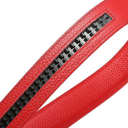 Men's Leather Belt Strap Without Buckle — Slim 3cm Cowhide Replacement Strap