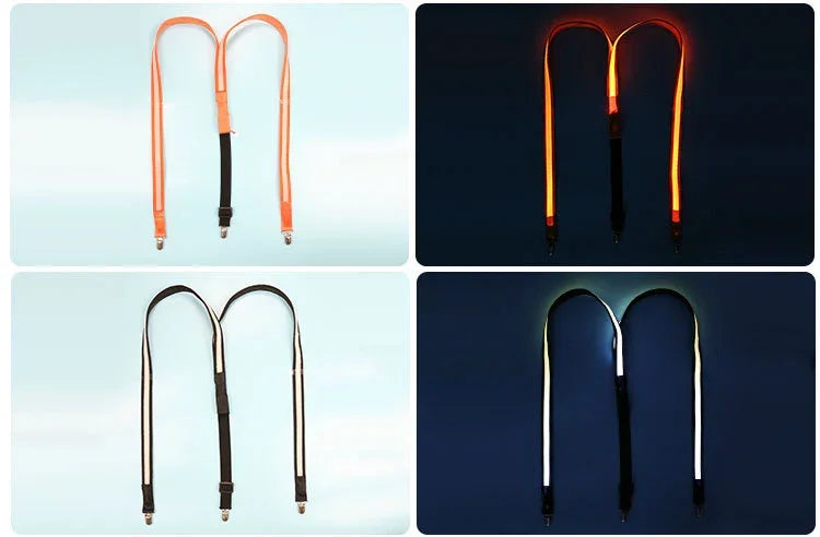 Light-Up LED Suspenders & Bow Tie Set – Adjustable Glowing Party Braces for Kids & Adults