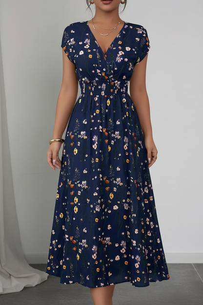 Women's Floral Maxi Dress V-Neck Sleeveless Boho Summer Holiday