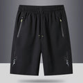 Black shorts with zippers on a gray background, featuring the brand 'MANTLCONX'.