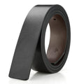 Mens Reversible PU Leather Belt Strap No Buckle Black / Brown 3.3cm - QHA UK