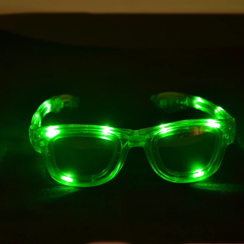 LED Flashing Glow Glasses – Light-Up Rave Eyewear for EDM, Parties & Festivals (Unisex for Kids & Adults)