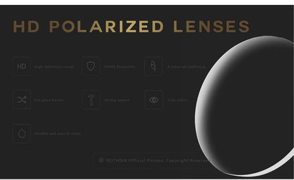 Mens Polarized UV400 Pilot Sunglasses - Alloy TAC Lens, 60mm Fit | QHA UK