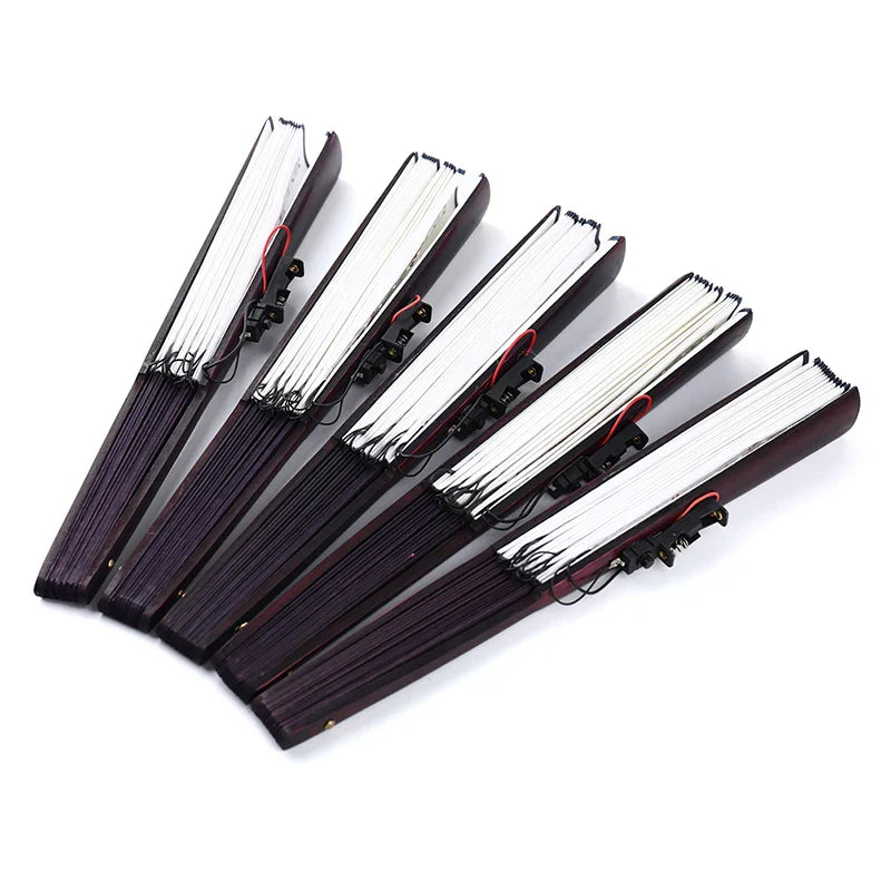 LED Light-Up Foldable Hand Fan – Glowing Neon Bamboo Fan for Dance, Concerts, & Performance Props