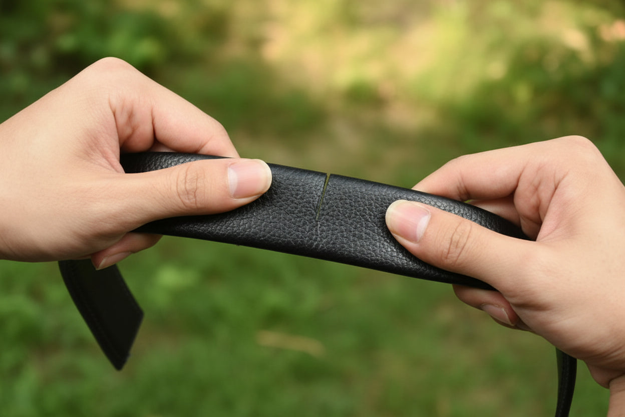 Mens Genuine Leather PU Belt Strap No Buckle 35mm Auto Black Brown